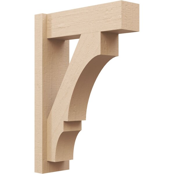 Ekena Millwork 6-in W x 18-in D x 26-in H Balboa Block Rough Cedar Woodgrain TimberThane Outlooker, Primed Tan OUTUR060X18X26BOA44RCPR - main